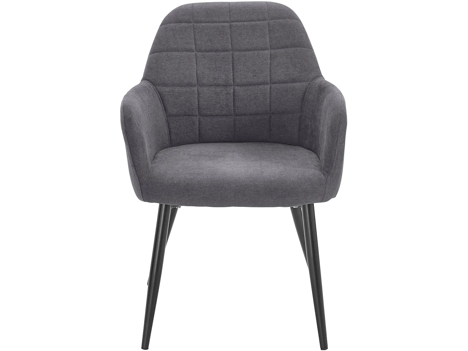 Ensemble de 2 chaises Mara confortables en tissu et velours gris