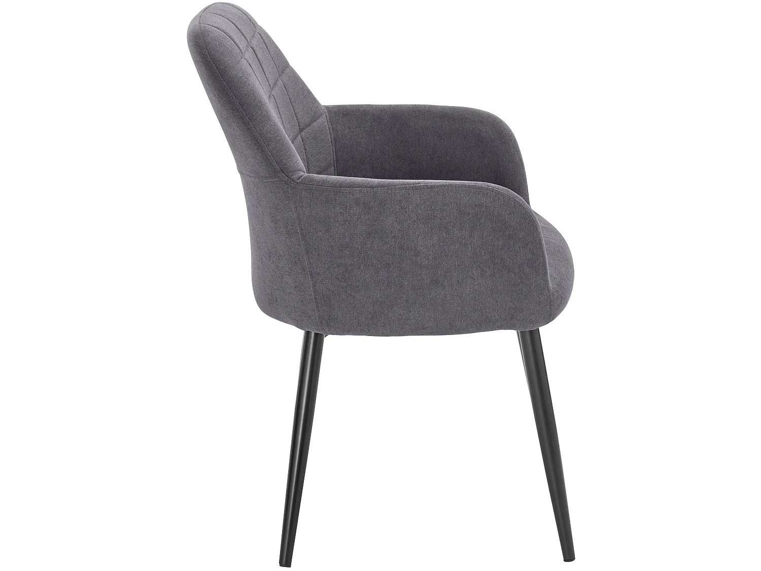 Ensemble de 2 chaises Mara confortables en tissu et velours gris