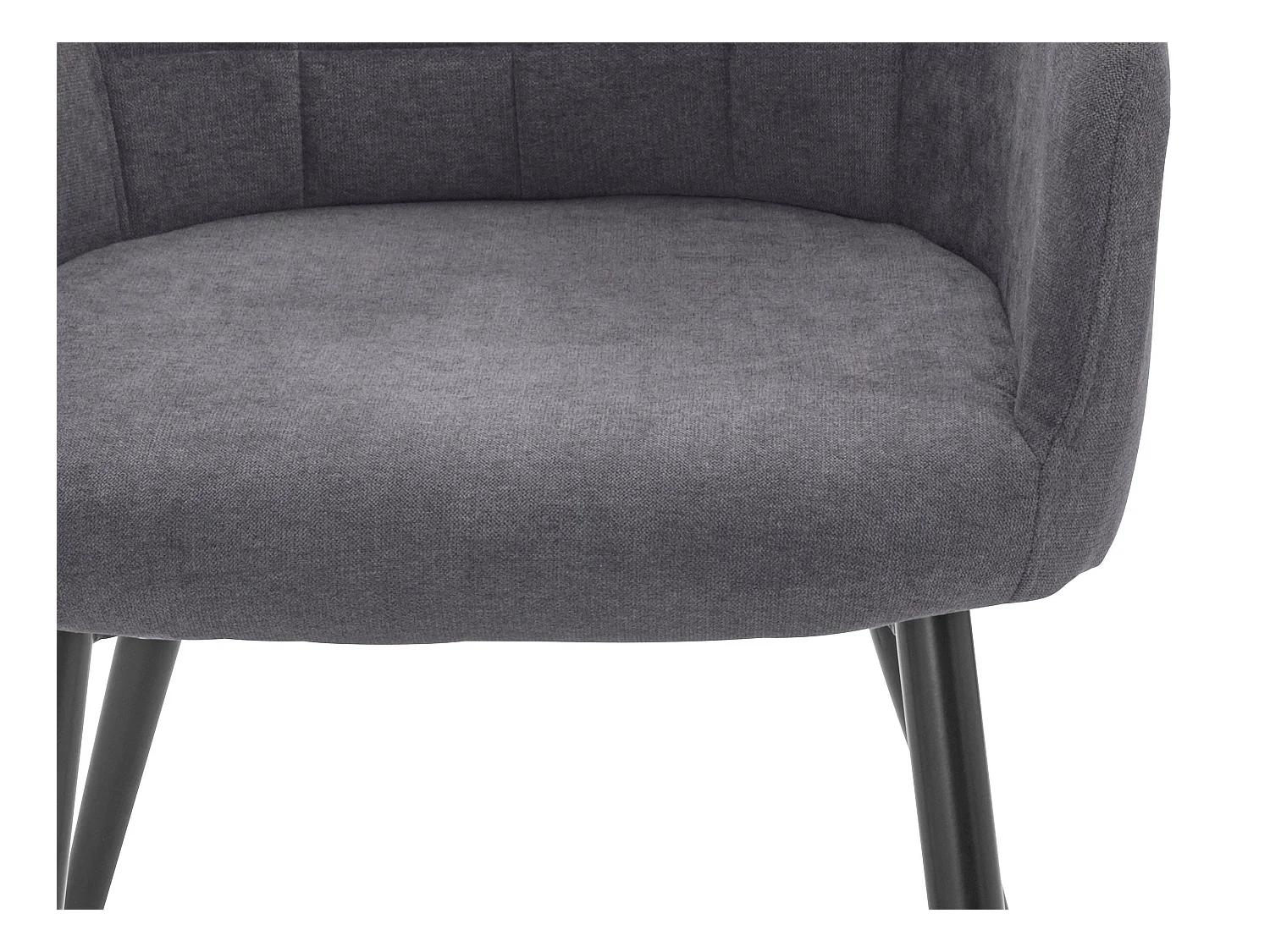 Ensemble de 2 chaises Mara confortables en tissu et velours gris