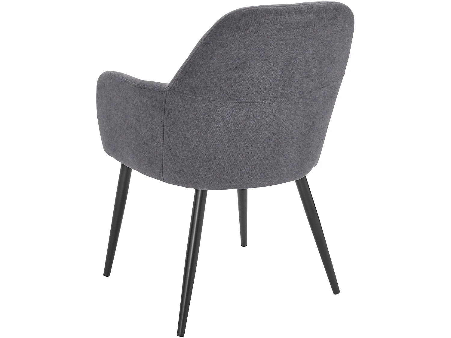 Ensemble de 2 chaises Mara confortables en tissu et velours gris