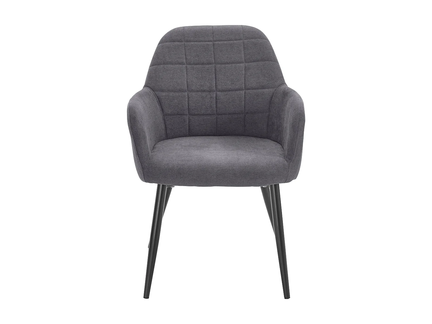 Ensemble de 2 chaises Mara confortables en tissu et velours gris