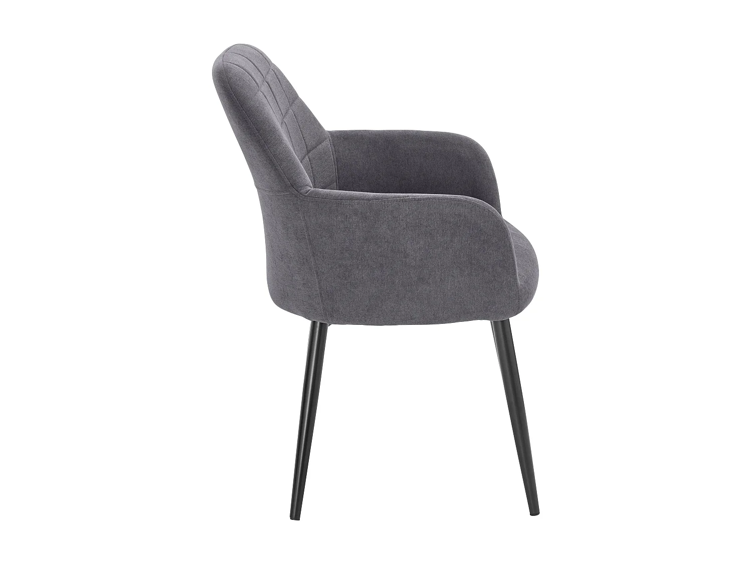 Ensemble de 2 chaises Mara confortables en tissu et velours gris