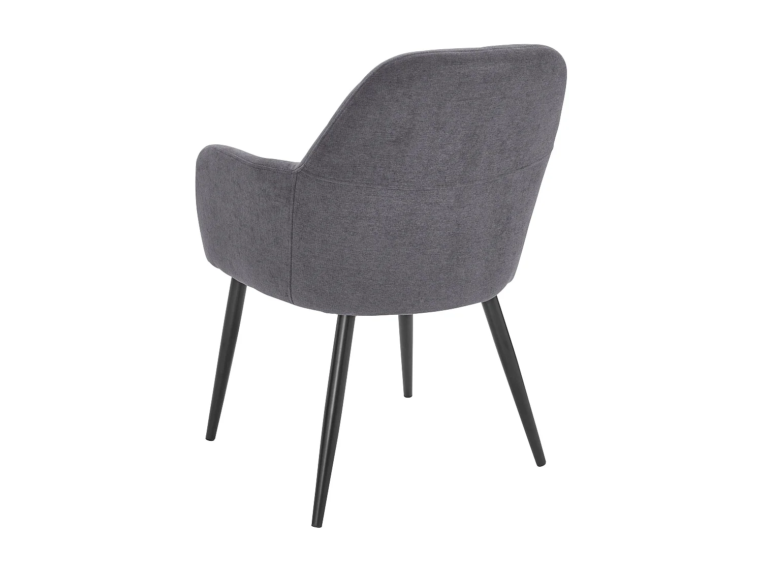 Ensemble de 2 chaises Mara confortables en tissu et velours gris