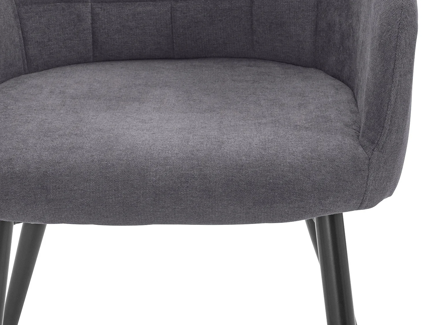 Ensemble de 2 chaises Mara confortables en tissu et velours gris