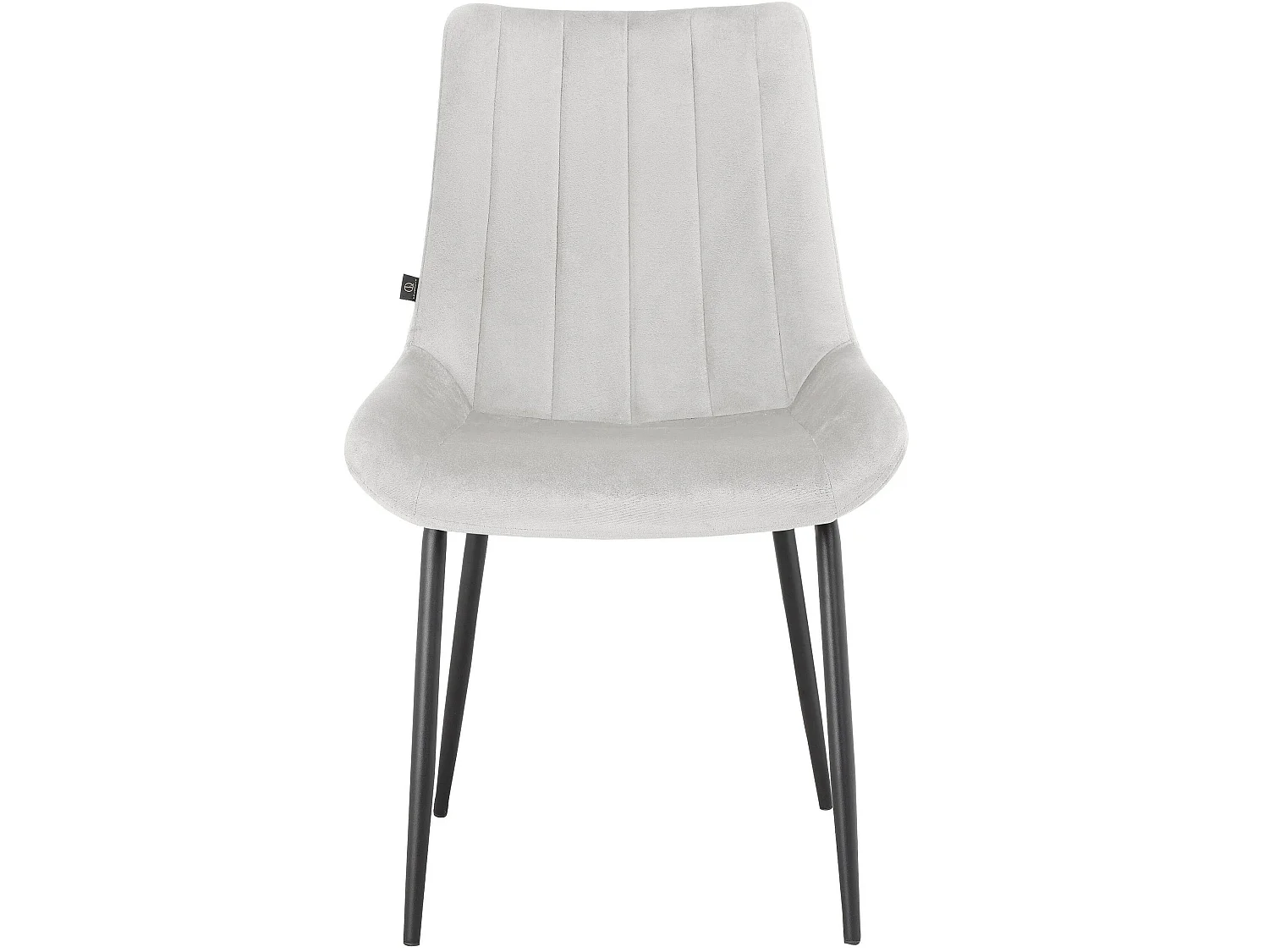 Alzira|Chaise de salle à manger 2 Pack en velours Gris clair