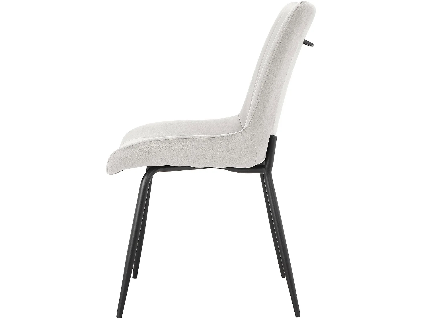 Alzira|Chaise de salle à manger 2 Pack en velours Gris clair