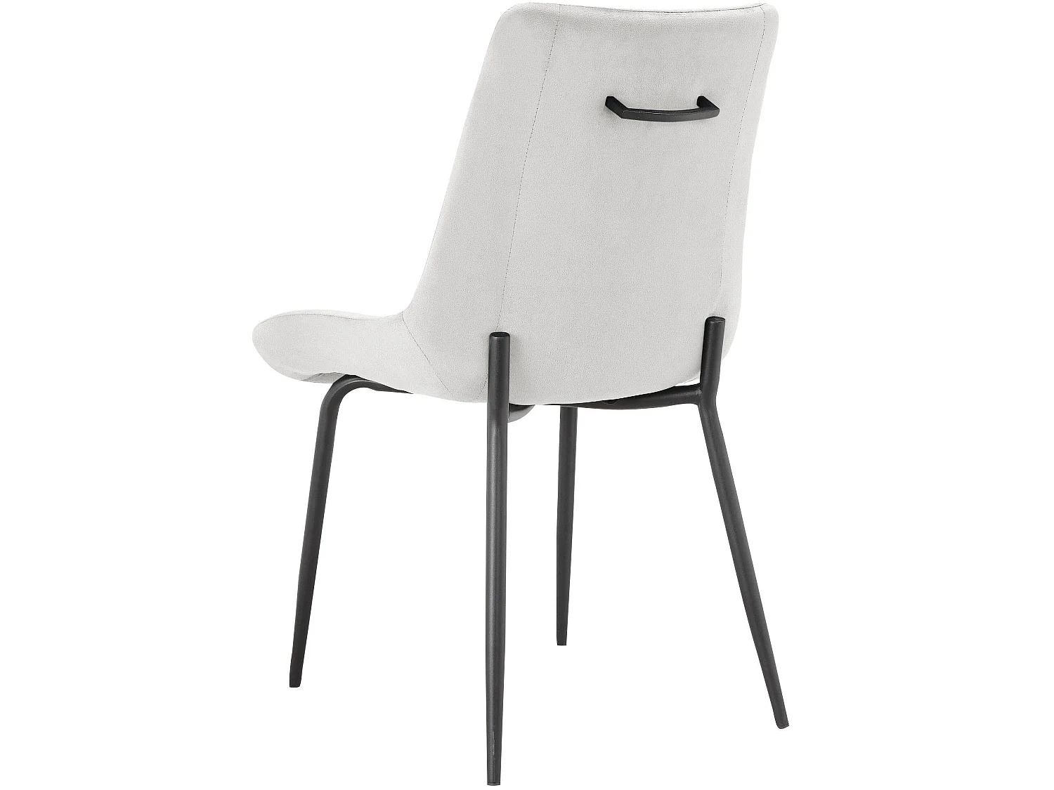 Alzira|Chaise de salle à manger 2 Pack en velours Gris clair