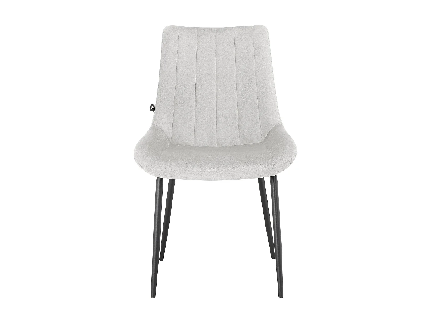 Alzira|Chaise de salle à manger 2 Pack en velours Gris clair