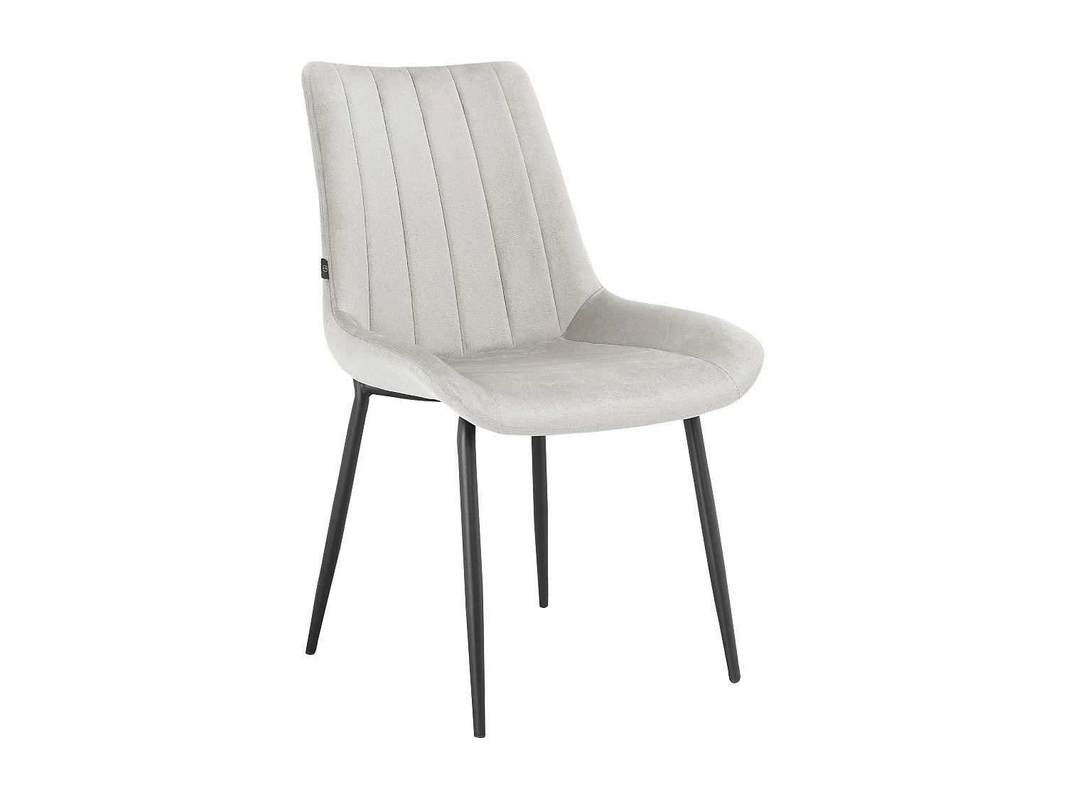 Alzira|Chaise de salle à manger 2 Pack en velours Gris clair