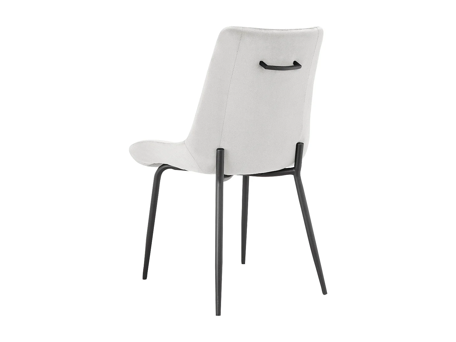 Alzira|Chaise de salle à manger 2 Pack en velours Gris clair