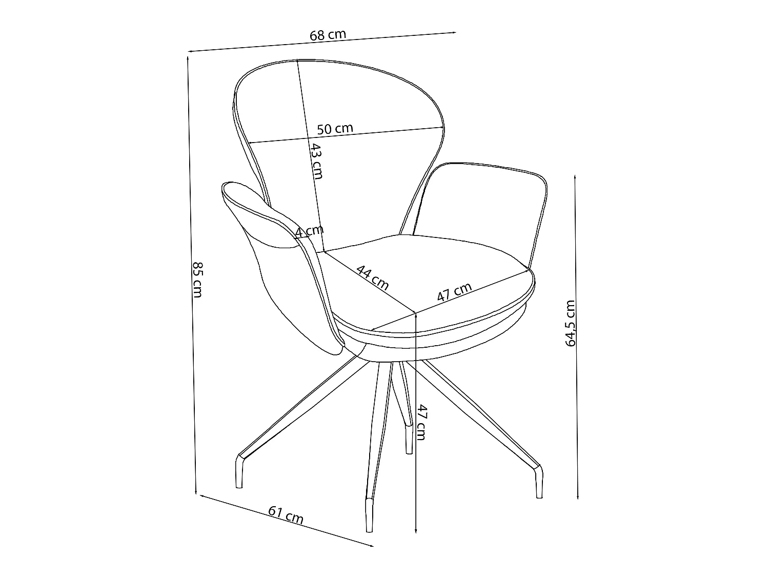 Lucia | Cadeira de Jantar 2 Packs Cinzento Claro
