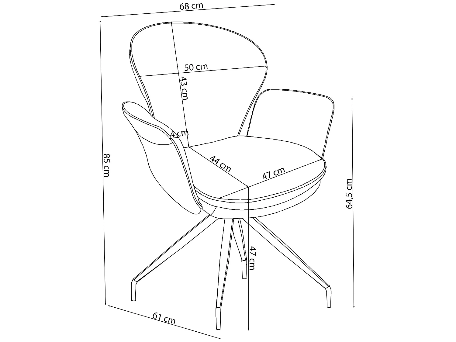 Lucia | Cadeira de Jantar 2 Packs Cinzento Claro