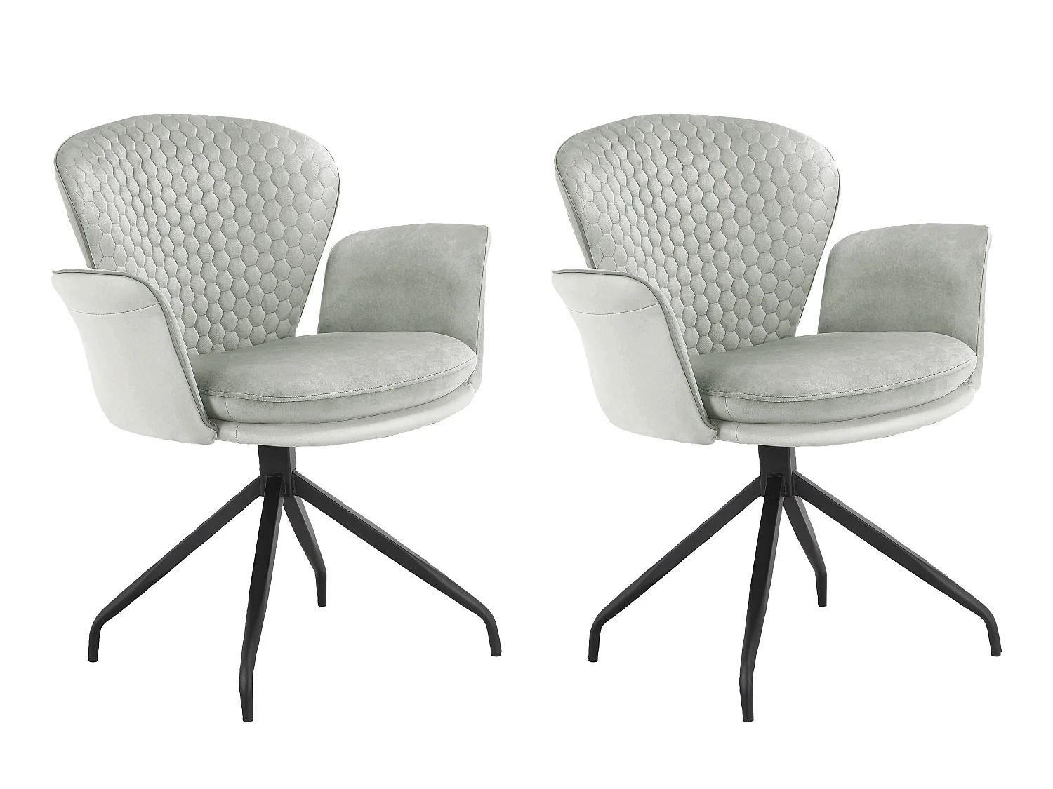 Lucia Eetkamerstoel 2pk Lichtgrijs