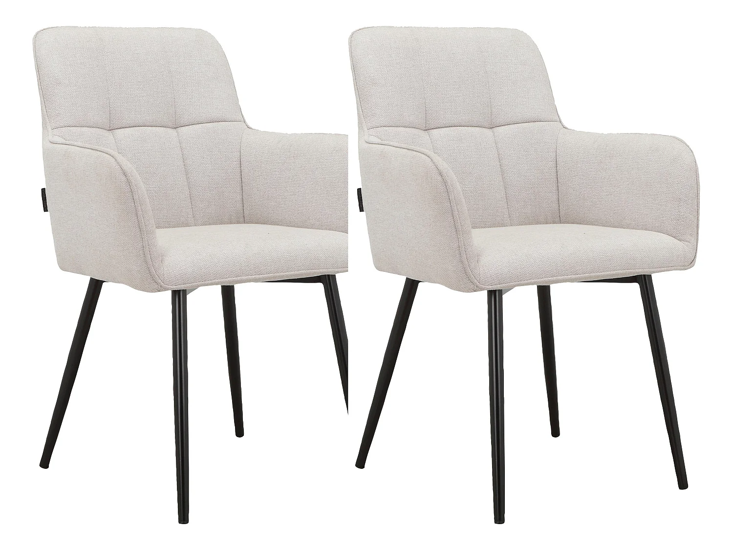 Lot de 2 chaises de salle à manger Zaria2 crème