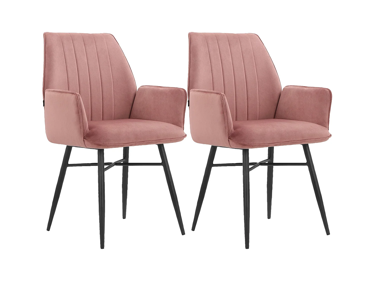 Anzo|Chaise de salle à manger 2 PK Rose