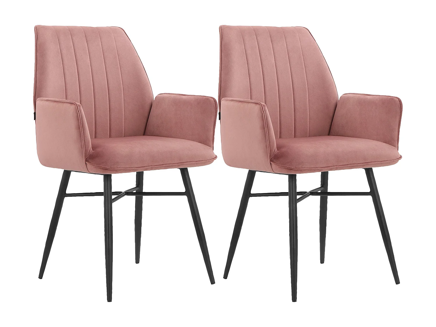 Anzo|Chaise de salle à manger 2 PK Rose