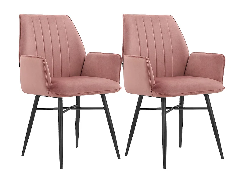 Anzo|Chaise de salle à manger 2 PK Rose