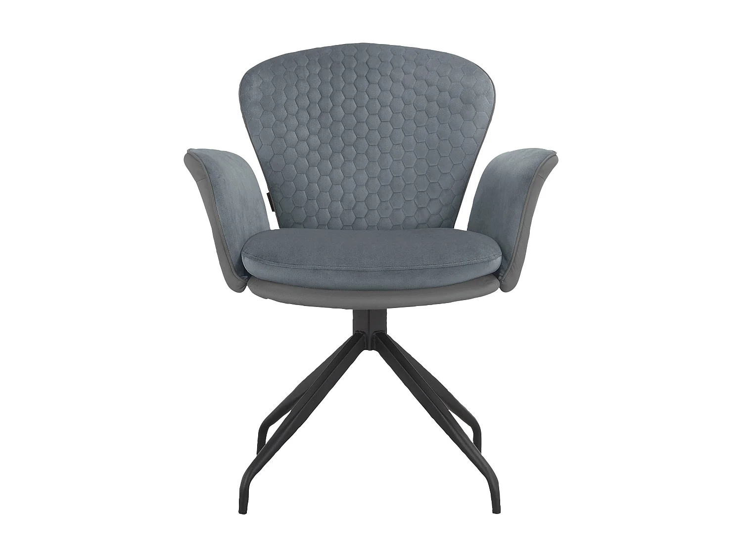 Lucia|Lot de 2 chaises de salle à manger anthracite