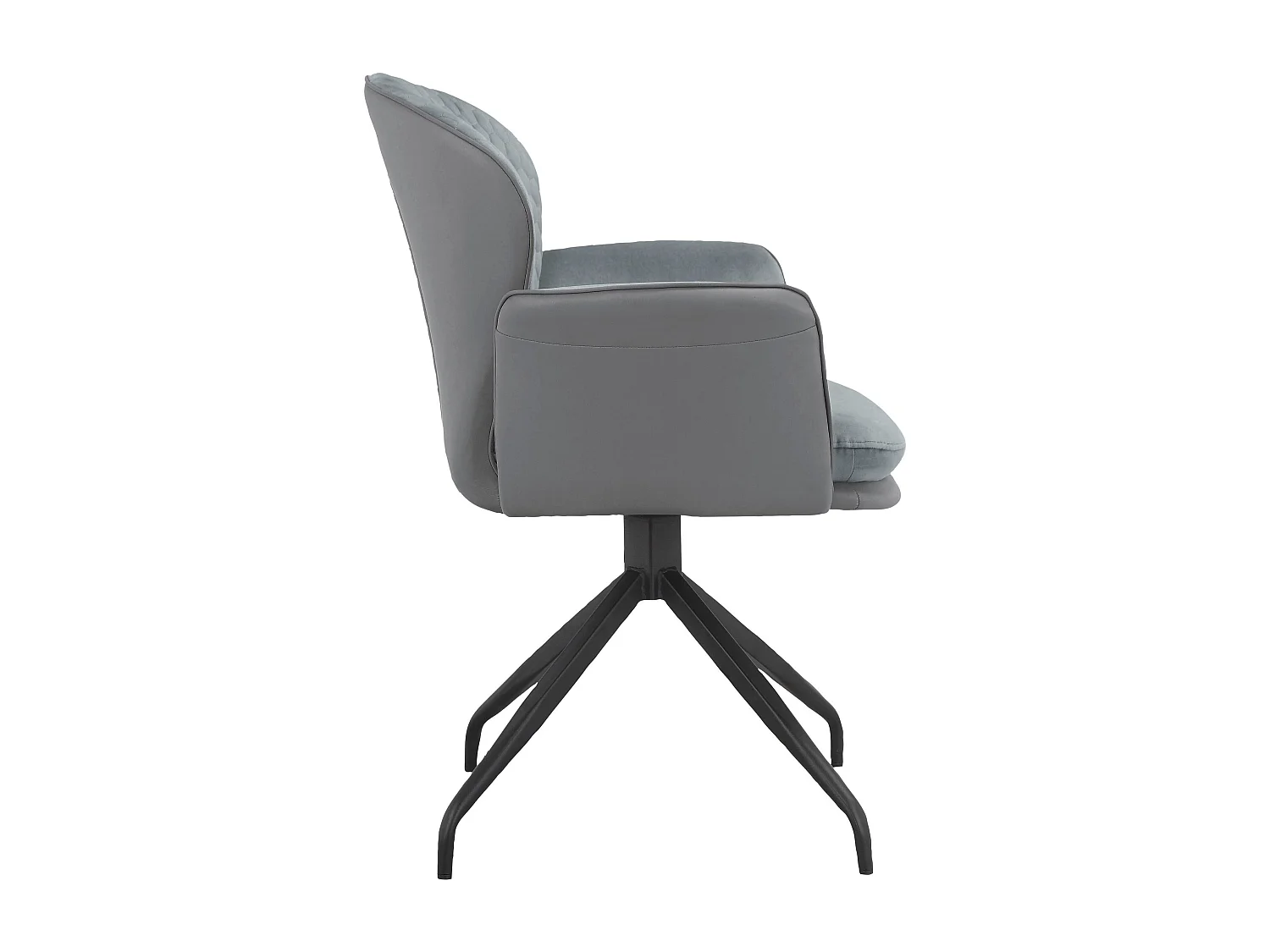 Lucia|Lot de 2 chaises de salle à manger anthracite