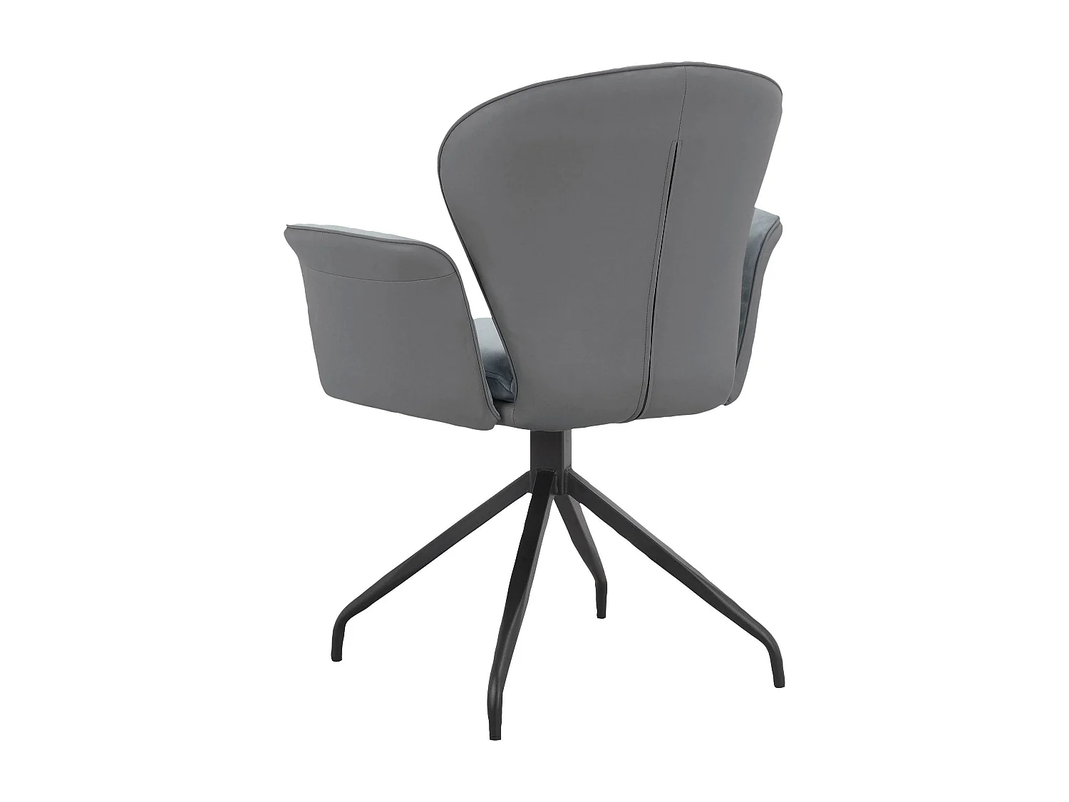 Lucia|Lot de 2 chaises de salle à manger anthracite
