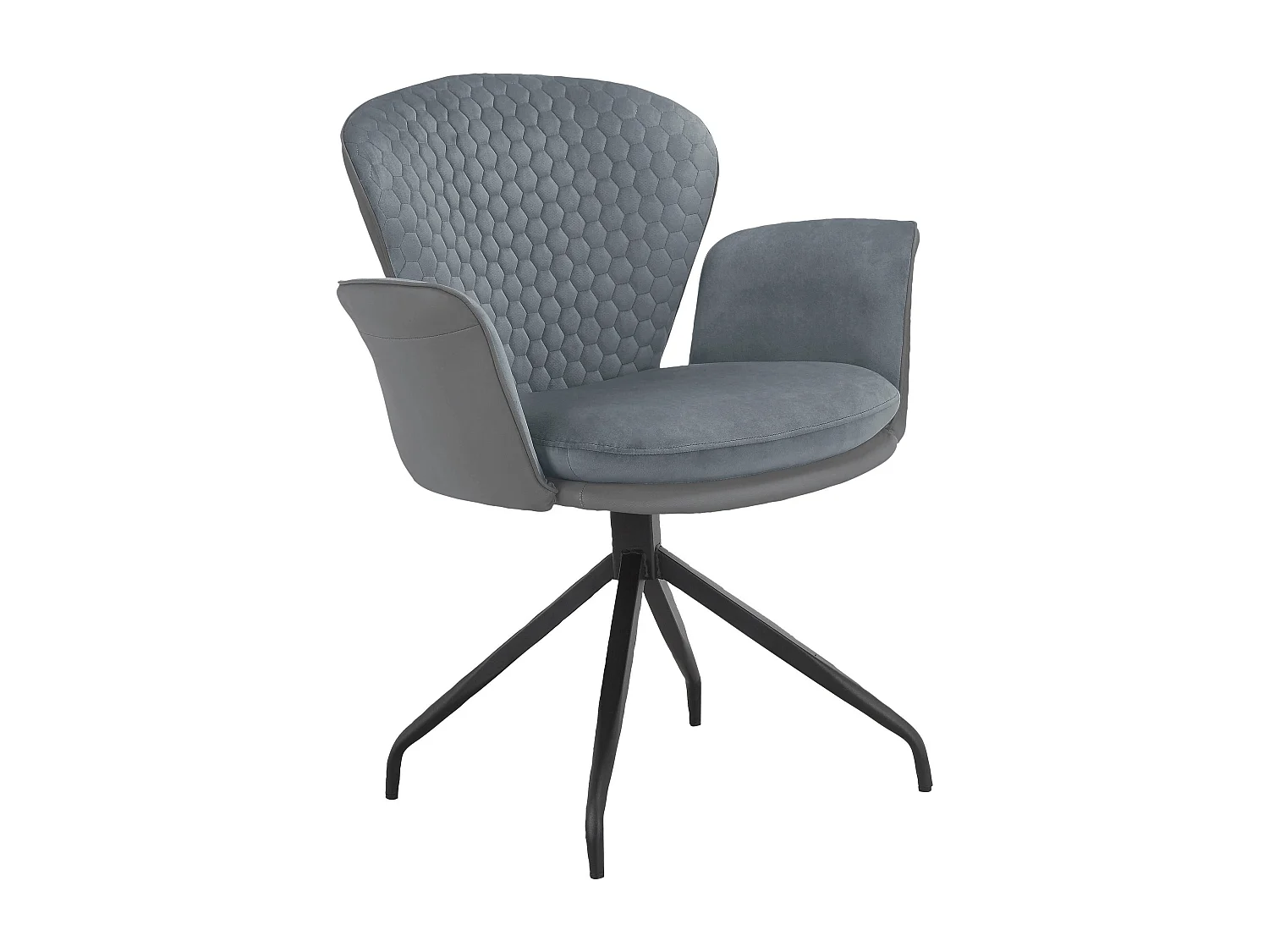 Lucia|Lot de 2 chaises de salle à manger anthracite