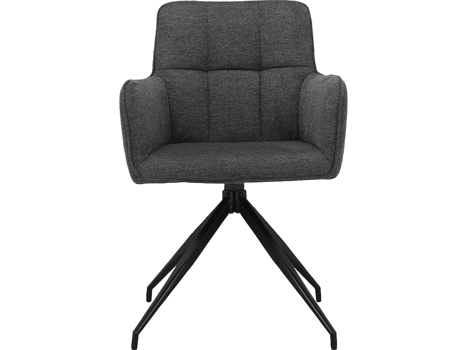 Zaria1|Lot de 2 fauteuils en tissu anthracite