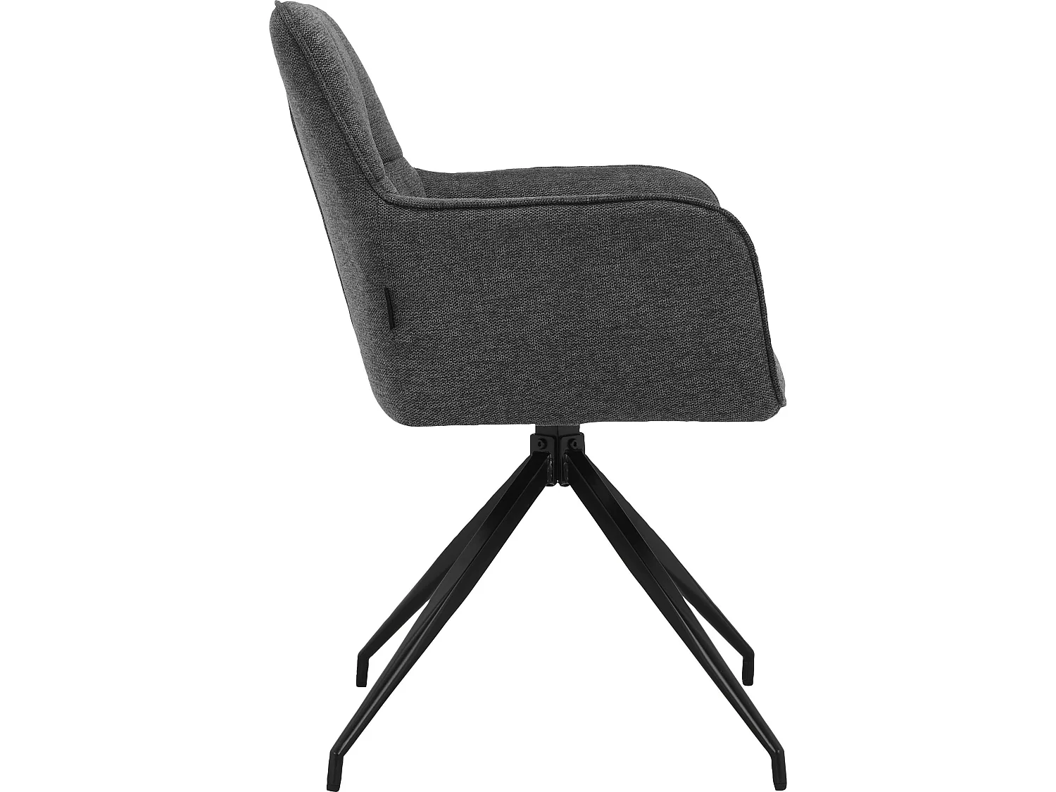 Zaria1|Lot de 2 fauteuils en tissu anthracite