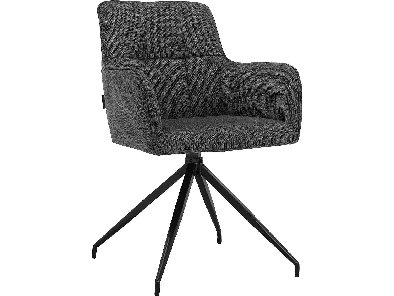 Zaria1|Lot de 2 fauteuils en tissu anthracite