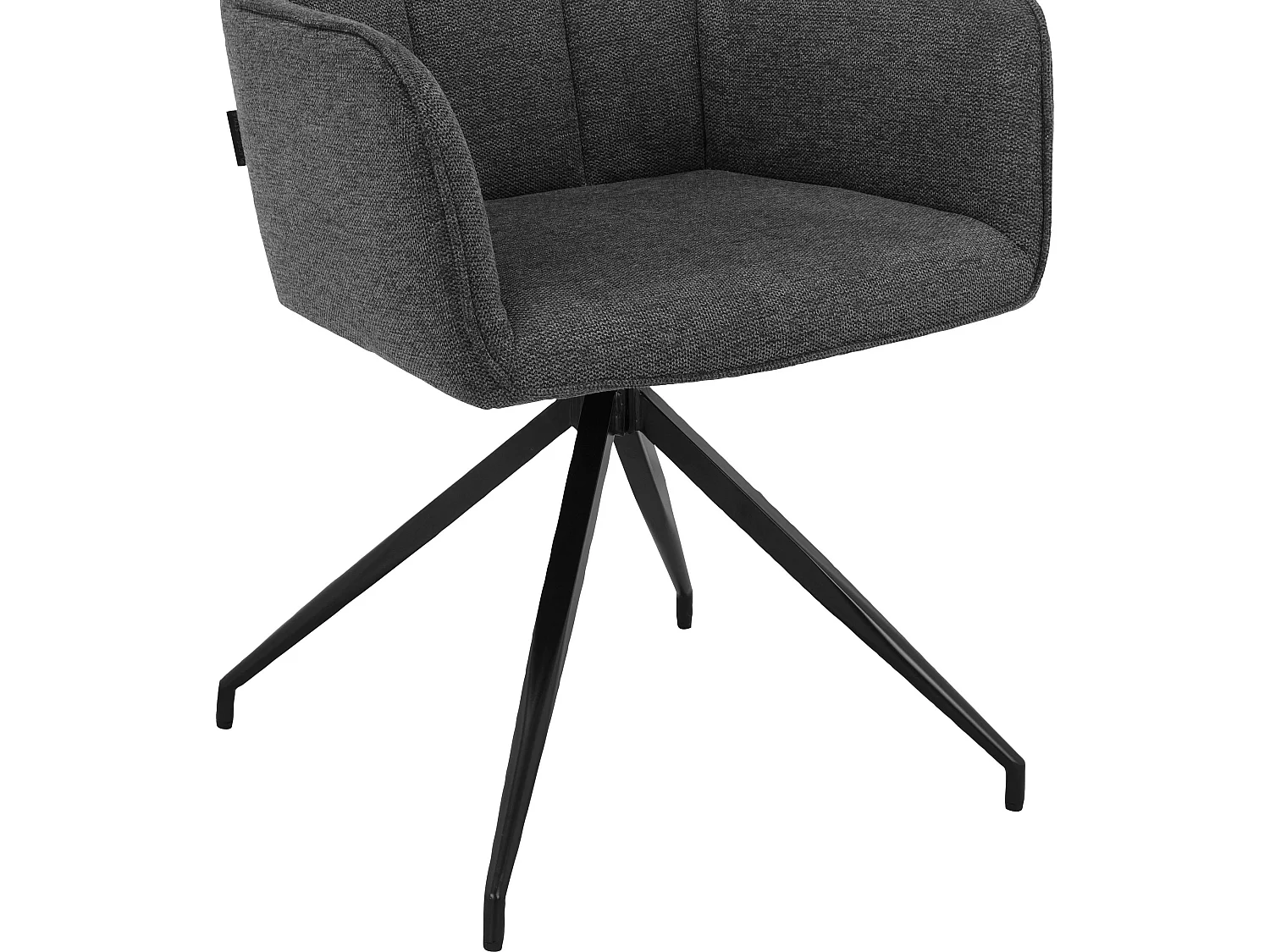 Zaria1|Lot de 2 fauteuils en tissu anthracite