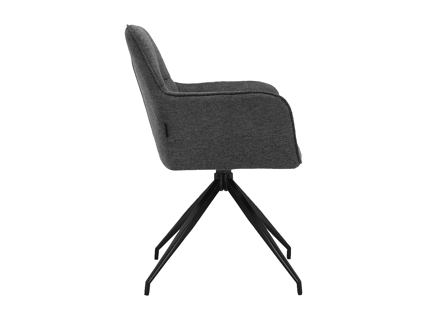 Zaria1|Lot de 2 fauteuils en tissu anthracite