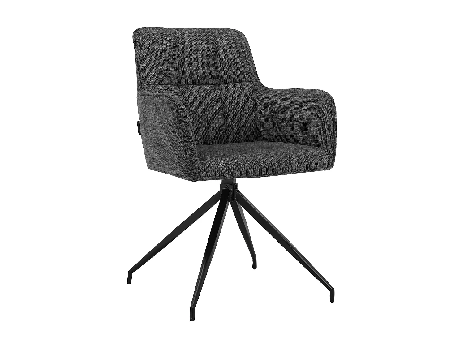 Zaria1|Lot de 2 fauteuils en tissu anthracite