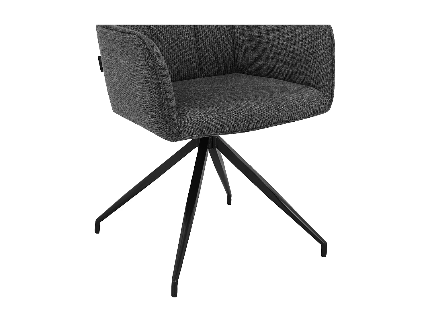 Zaria1|Lot de 2 fauteuils en tissu anthracite