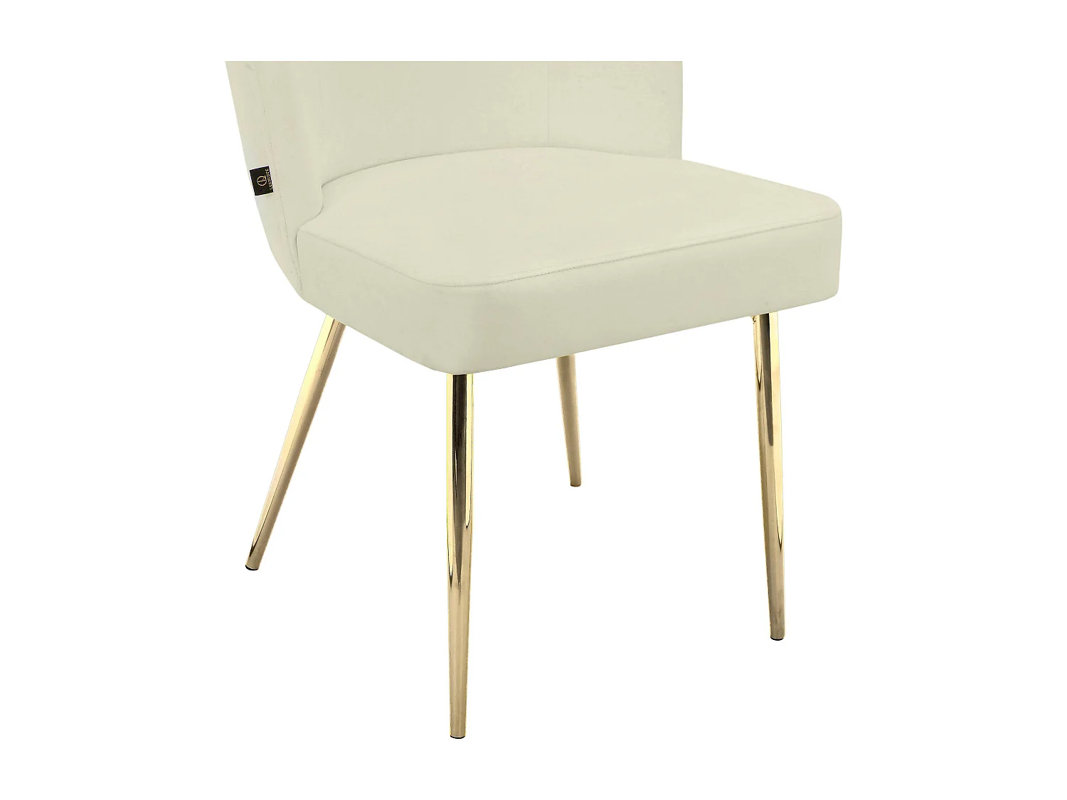 Nagano|Lot de 2 chaises de salle à manger en tissu crème