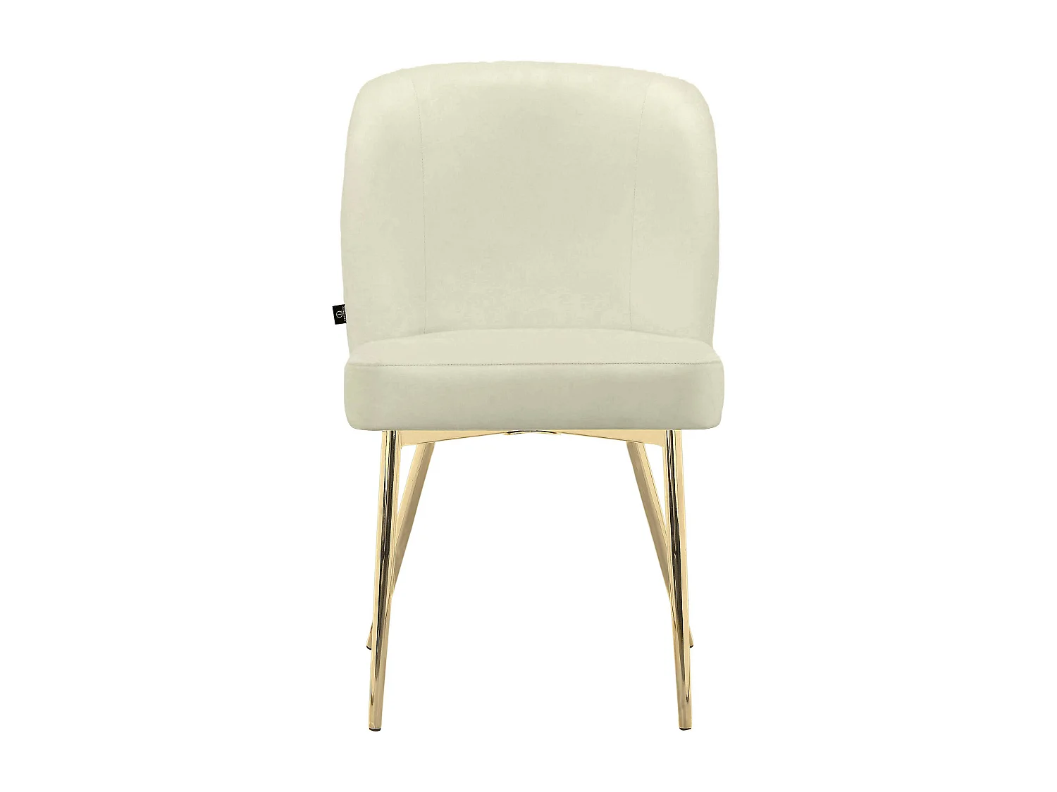 Nagano|Lot de 2 chaises de salle à manger en tissu crème