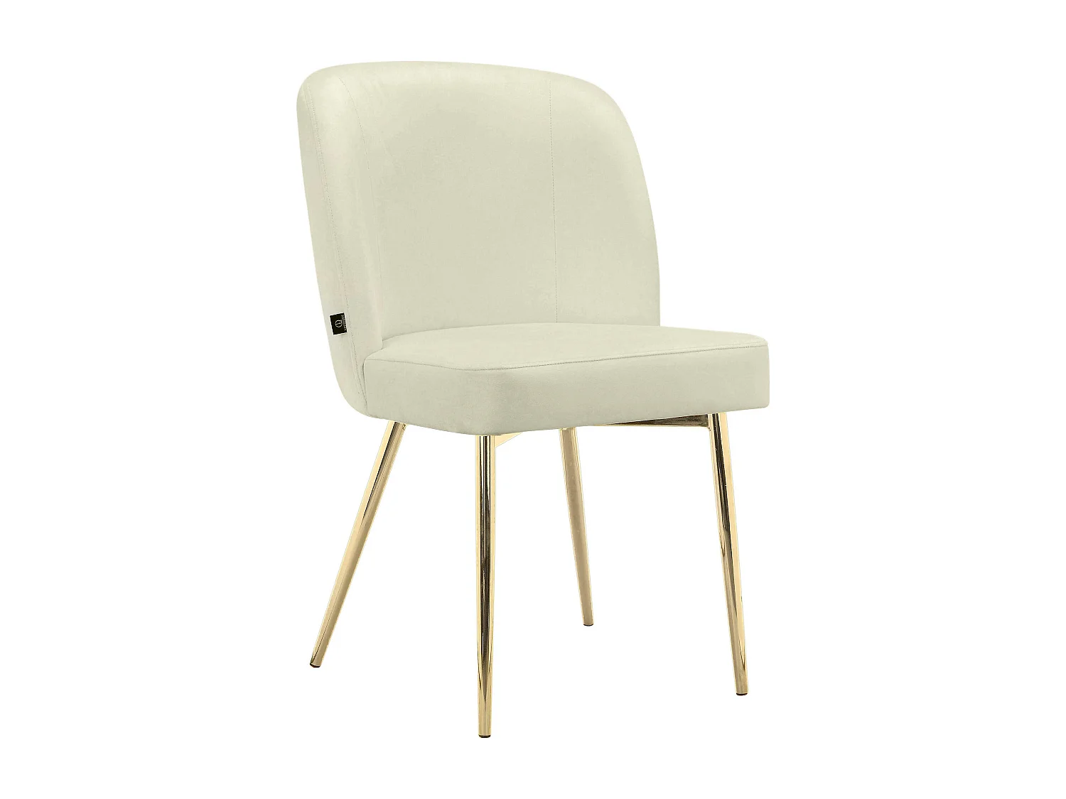 Nagano|Lot de 2 chaises de salle à manger en tissu crème