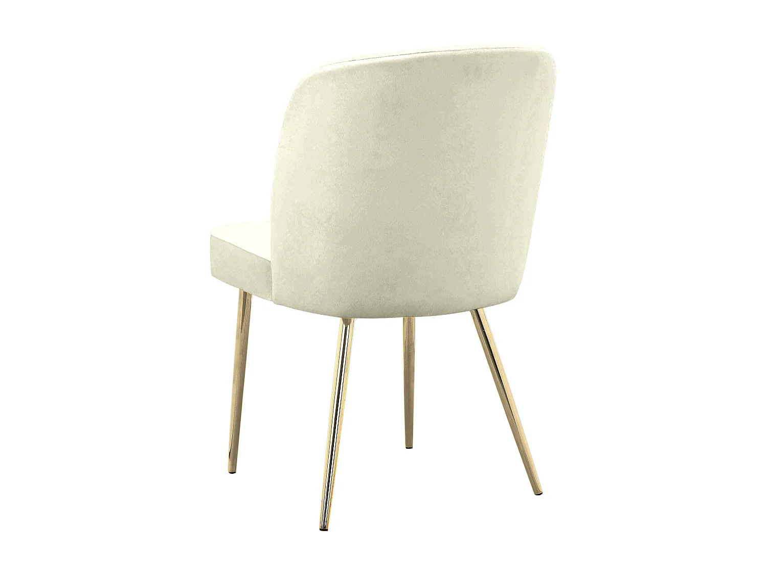 Nagano|Lot de 2 chaises de salle à manger en tissu crème