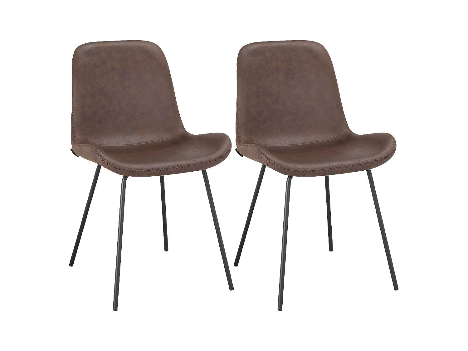 Reina|Chaise de salle à manger 2 PK Brown
