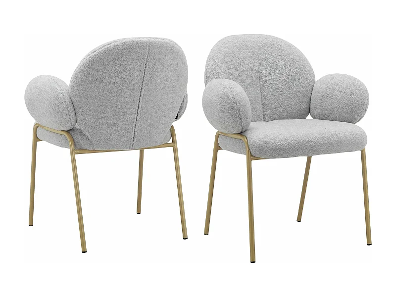 Conjunto de 2 cadeirões Tóquio cinzento claro