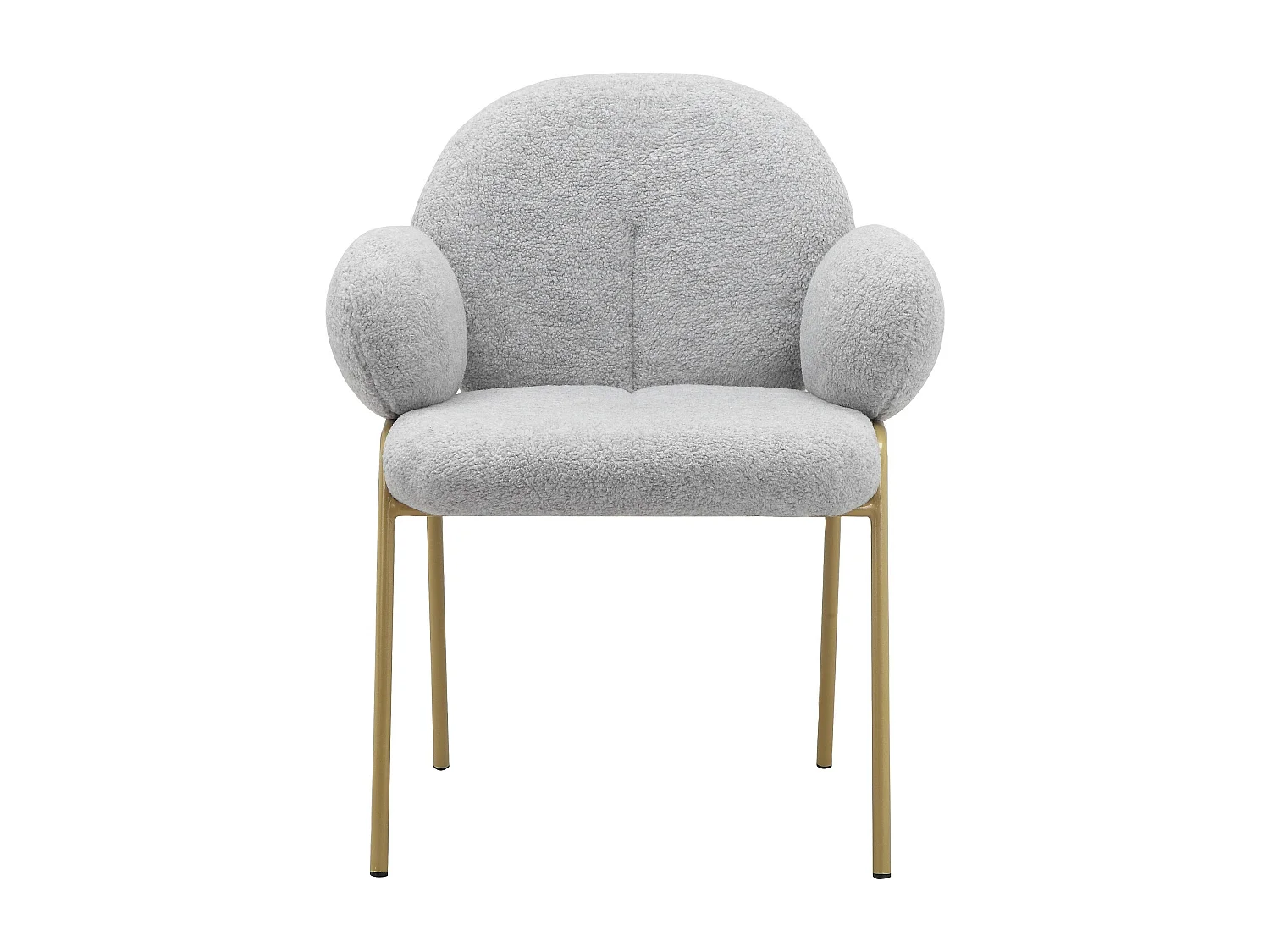 Iwama|Lot de 2 chaises de salle à manger gris teddy