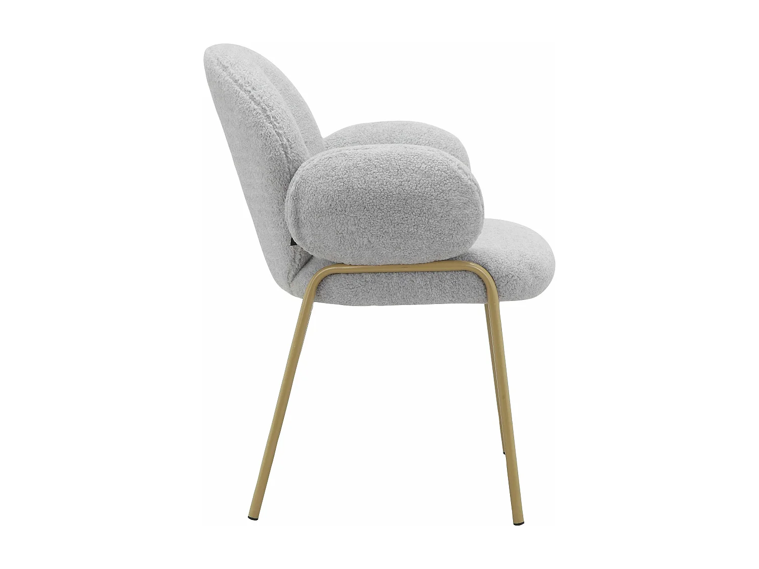 Iwama|Lot de 2 chaises de salle à manger gris teddy