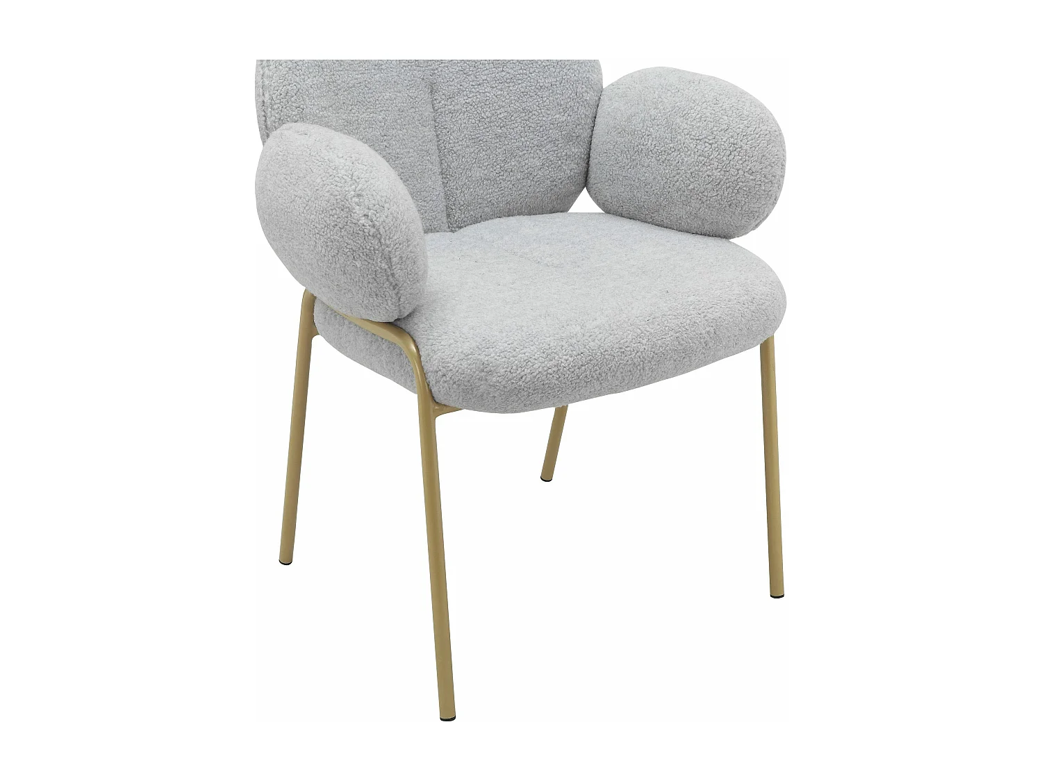 Iwama|Lot de 2 chaises de salle à manger gris teddy