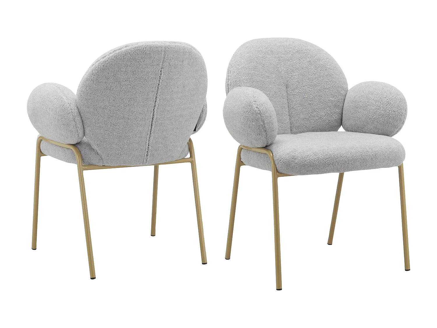 Conjunto de 2 cadeirões Tóquio cinzento claro