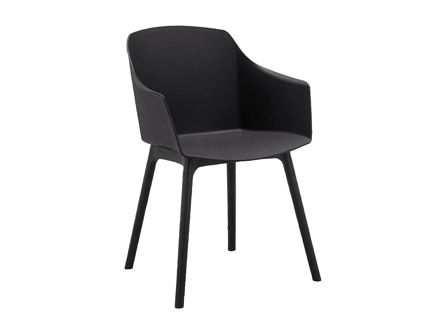 Chaise de salle à manger moderne Bora, lot de 2, noir