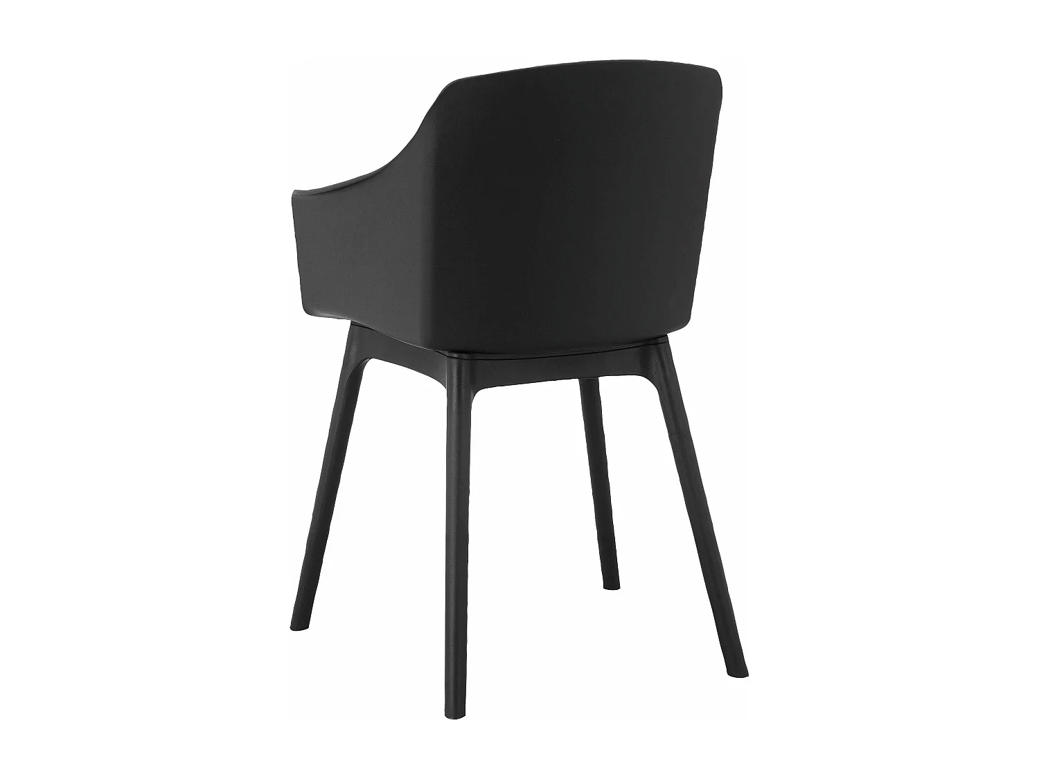 Chaise de salle à manger moderne Bora, lot de 2, noir