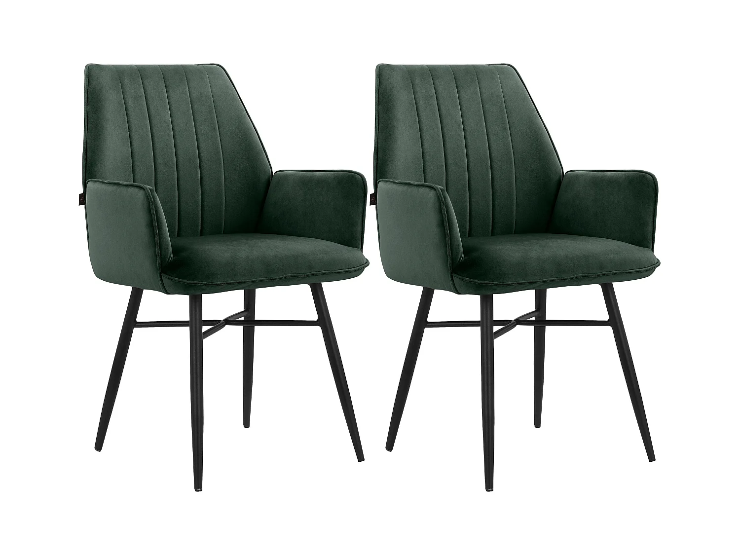 Anzo|Chaise de salle à manger 2 PK Vert foncé