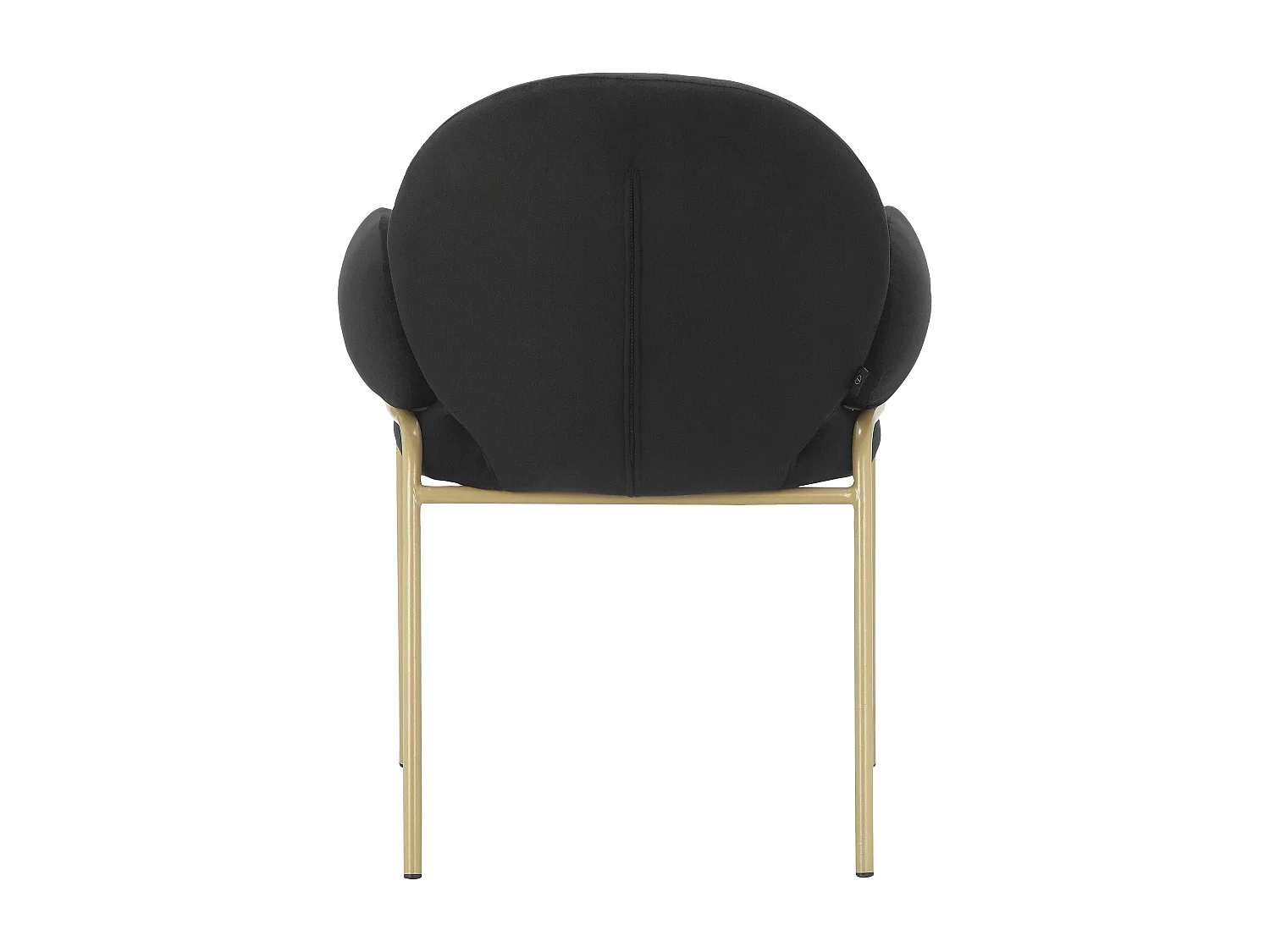 Iwama|Lot de 2 chaises de salle à manger en velours noir