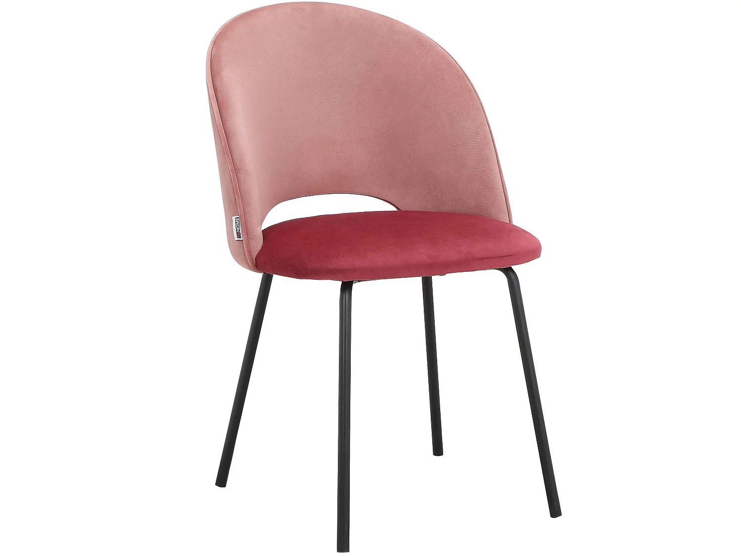 Nagoya|Lot de 2 chaises de salle à manger en velours rose