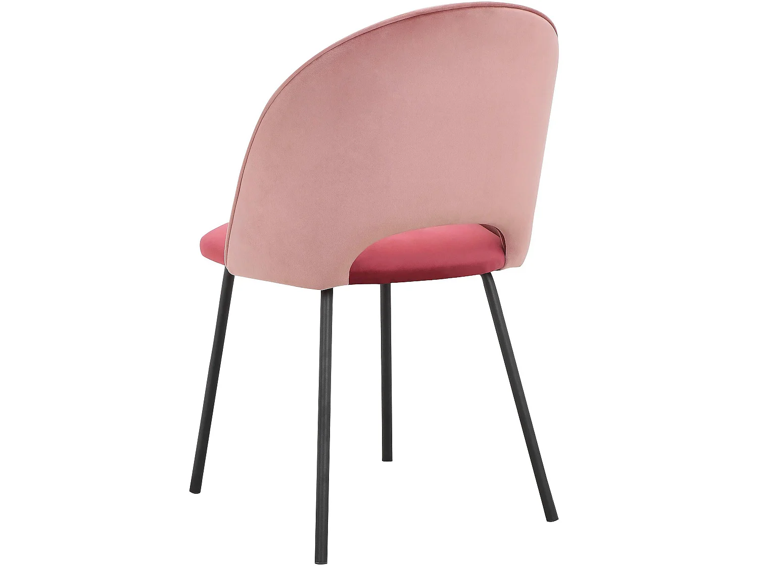 Nagoya|Lot de 2 chaises de salle à manger en velours rose