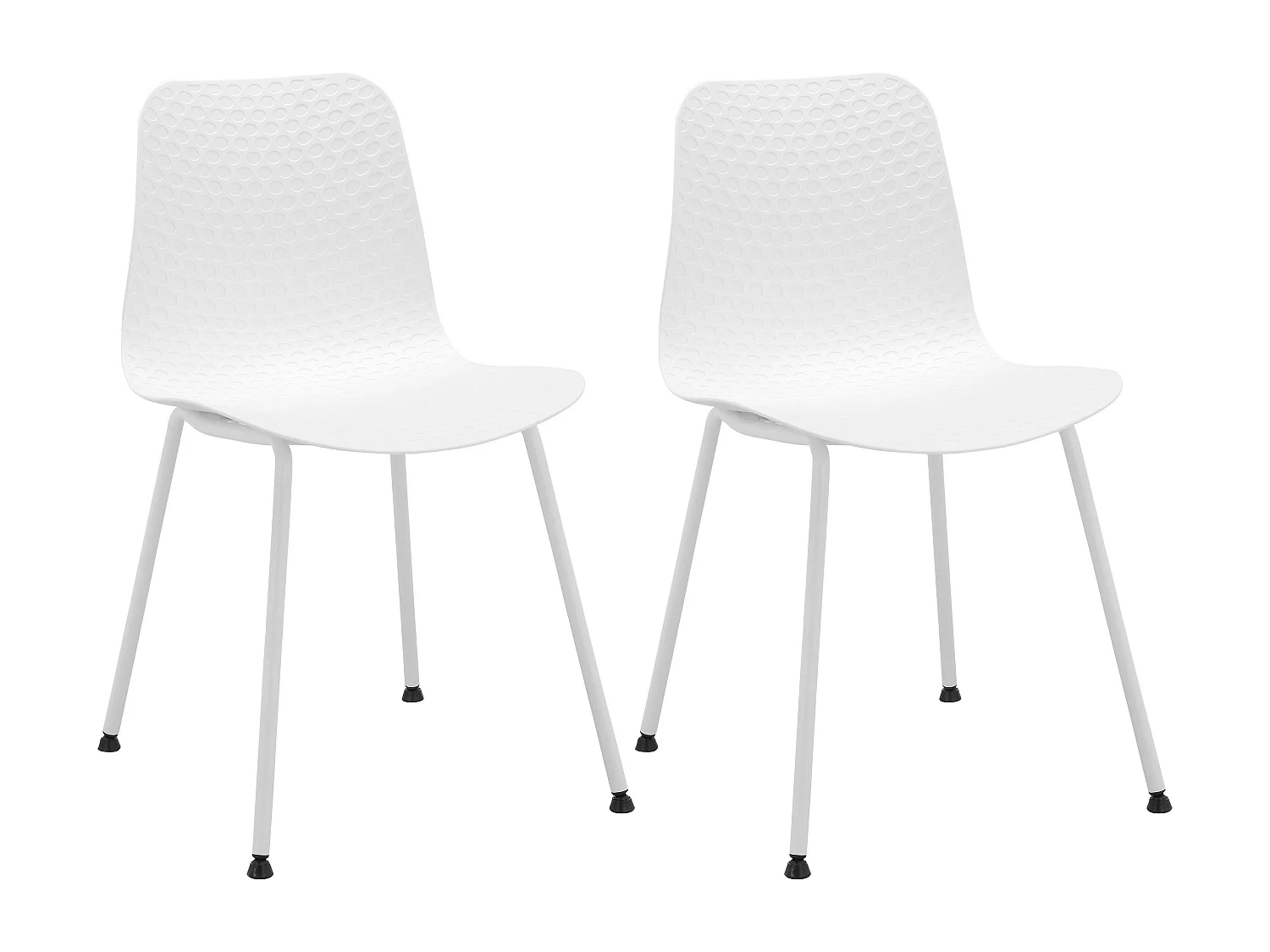 Enya | Chaise de salle à manger 2 Pack Blanc