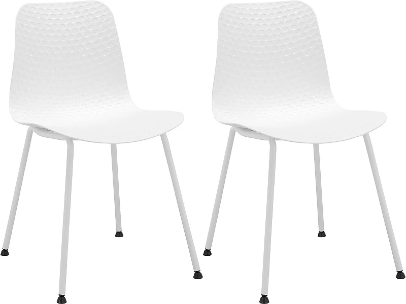 Enya | Chaise de salle à manger 2 Pack Blanc